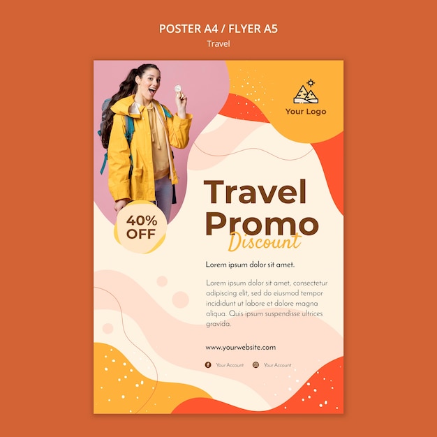 Download Free Psd Travel Poster Template Concept PSD Mockup Templates