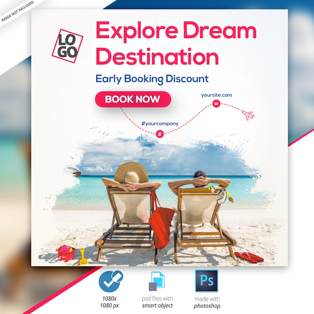 Travel - tours instagram banner | Premium PSD File