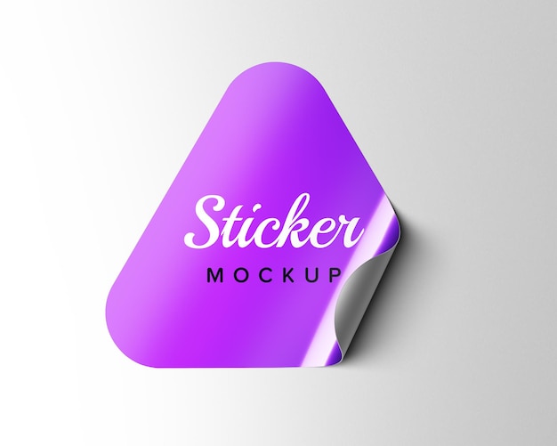 Download Premium PSD | Triangle sticker mockup design design