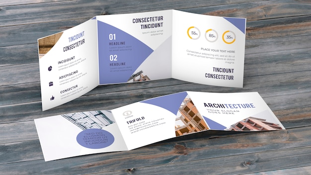 Download Trifold business brochure mockup PSD file | Free Download PSD Mockup Templates