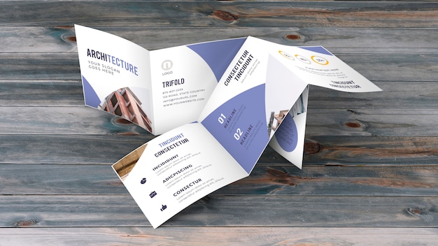 Download Trifold business brochure mockup PSD file | Free Download