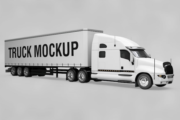 Truck mockup PSD file | Free Download