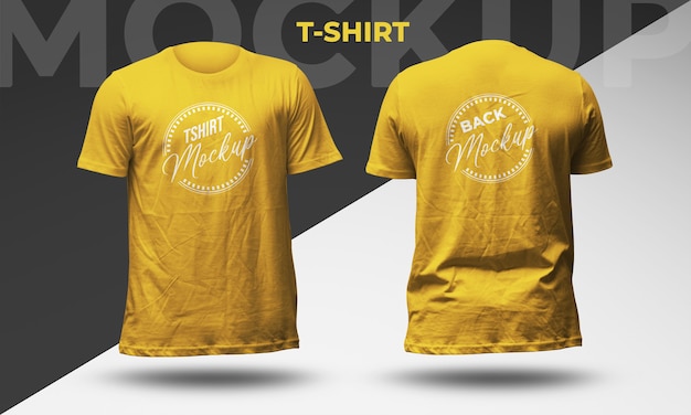 Premium Psd Tshirt Front And Back View Mockup