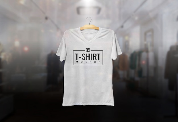 Tshirt mcokup hanging PSD Template