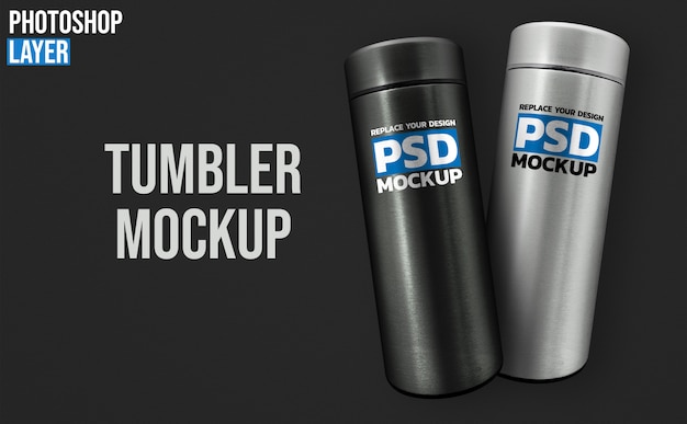 Premium PSD | Tumbler rendering mockup
