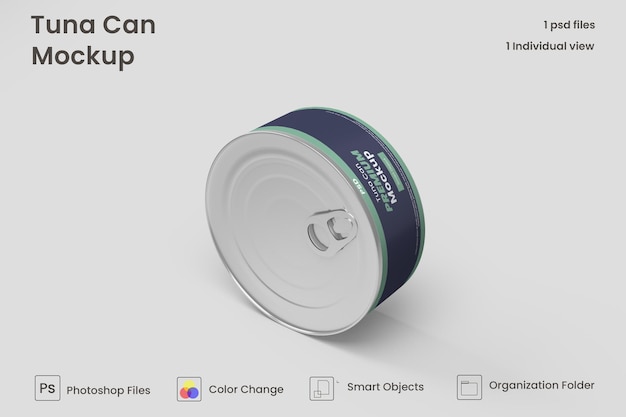 Premium PSD | Tuna can mockup premium psd