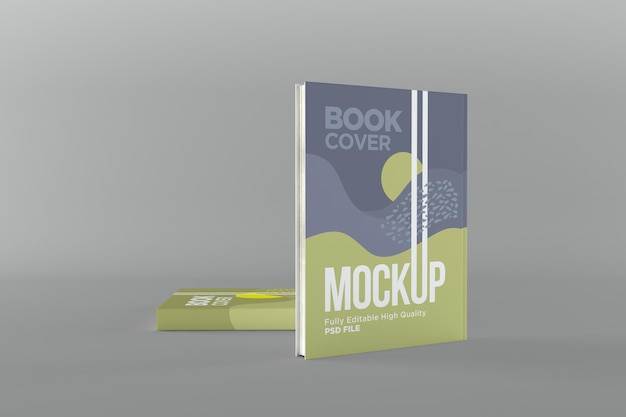 Premium PSD | Two books cover mock up 3d rendering illustration