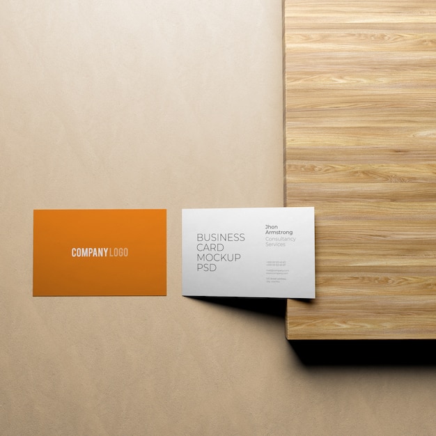 Download Two business card mockup | Premium PSD File