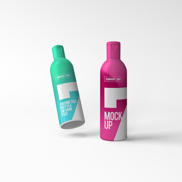 Download Premium Psd Two Cosmetic Spray Bottles Mockup Psd