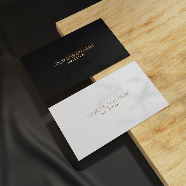 Two elegant business card mockup template on the ...