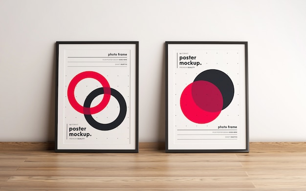 Download Two framed poster template mockup | Free PSD File