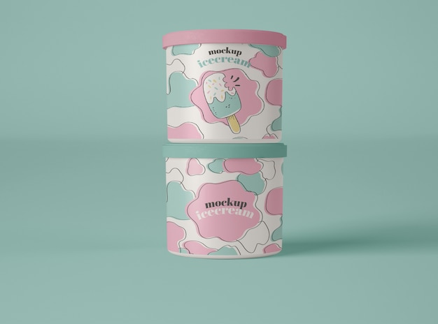 Download Two ice cream cup mockup | Premium PSD File