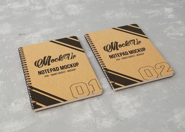 Download Premium Psd Two Notepad Mockup