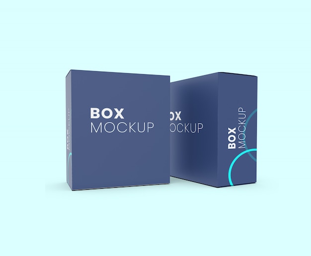 Download Premium PSD | Two paper box mockup