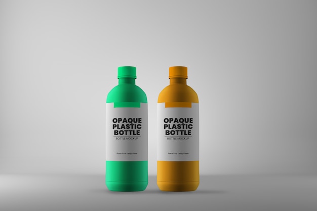 Download Two plastic medicine bottle mockup | Premium PSD File