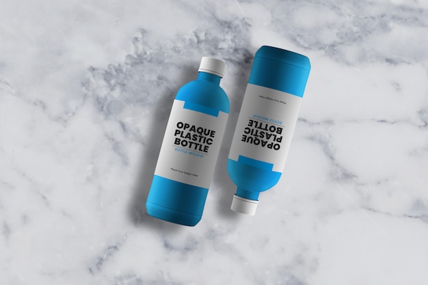 Download Premium PSD | Two plastic medicine bottle mockup