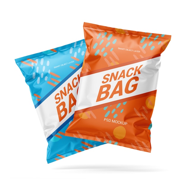 Download Two snack packaging mockup | Premium PSD File