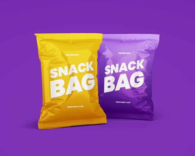 Download Premium Psd Two Snack Packaging Mockup