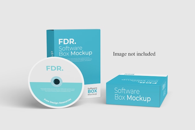Premium PSD | Two software box mockup