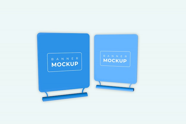 Download Two table tent mockup premium psd | Premium PSD File