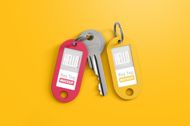 Download Premium PSD | Two tags with key mockup