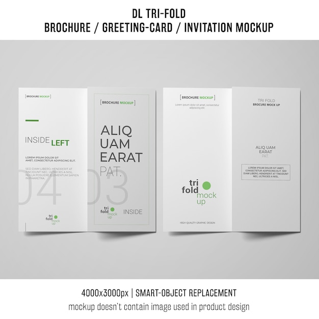 two trifold brochure or invitation mockups next to each other Free Psd two trifold brochure or invitation mockups next to each other Free Psd