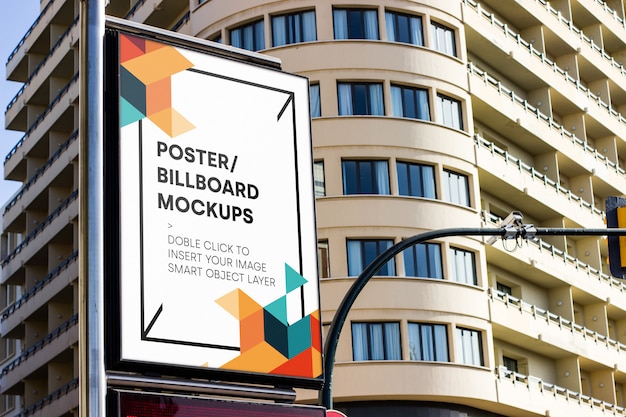 Urban billboard mockup Free Psd