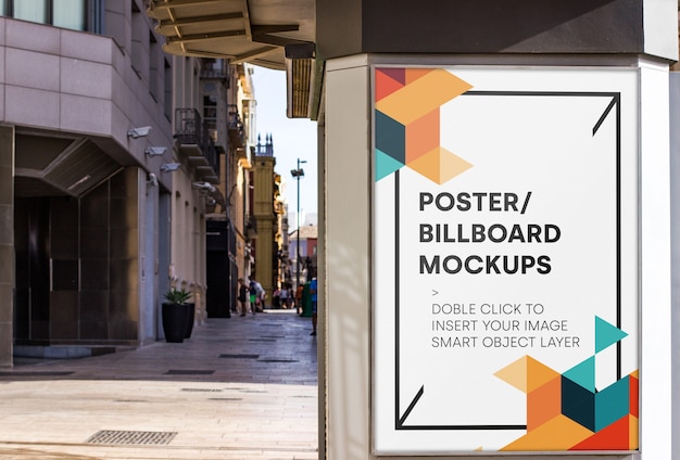 Urban billboard mockup Free Psd