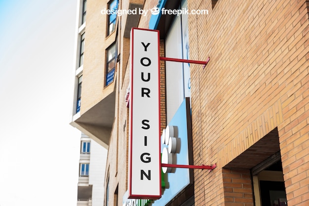 Download Urban Shop Sign Mockup Psd Template Mockup Ppt Template PSD Mockup Templates