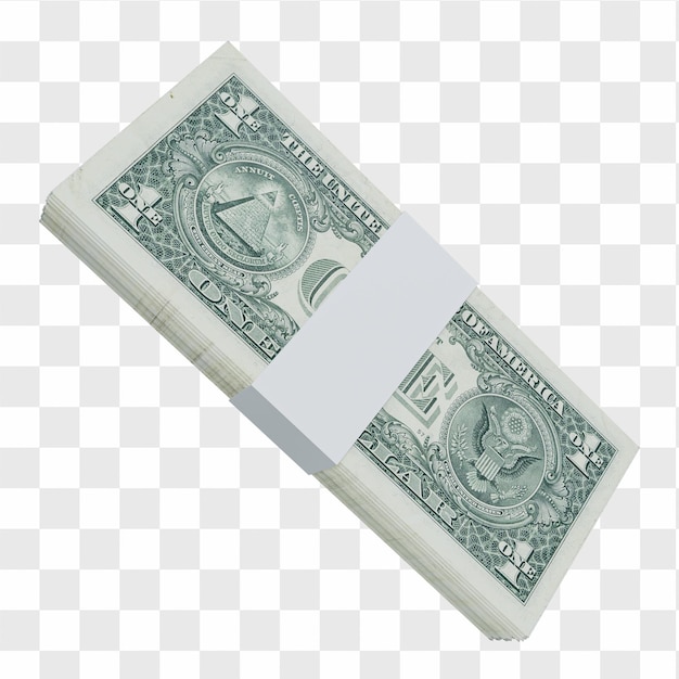 Premium PSD | Usa currency dollar 1: stack of us dollar usa banknote