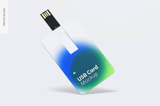 Free PSD | Usb card mockup