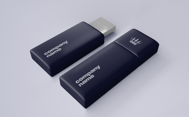 Download Free PSD | Usb stick mockup for merchandising