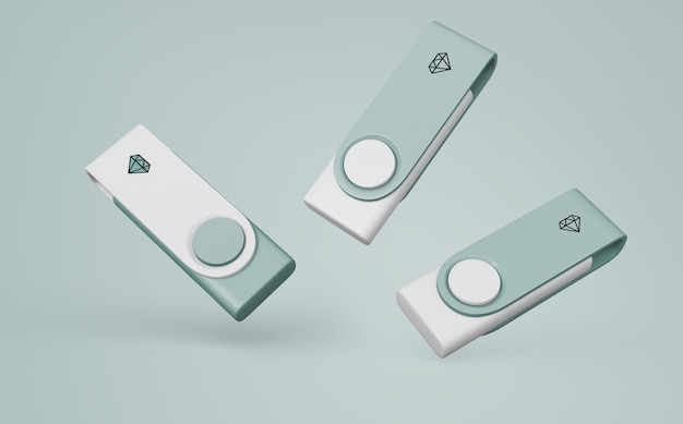Download Free PSD | Usb stick mockup for merchandising