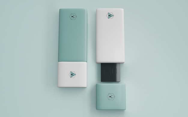 Download Free PSD | Usb stick mockup for merchandising