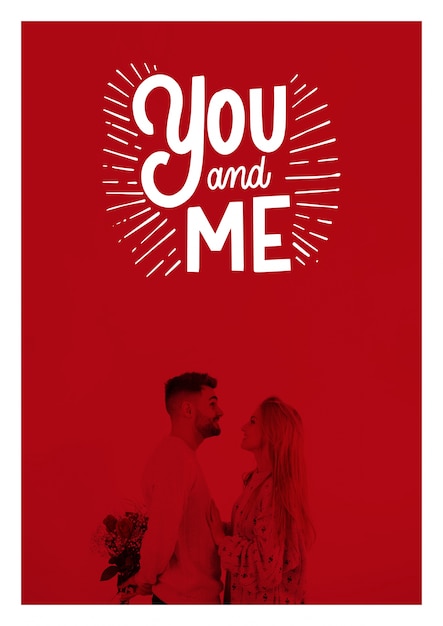 Valentines day poster mockup Free Psd