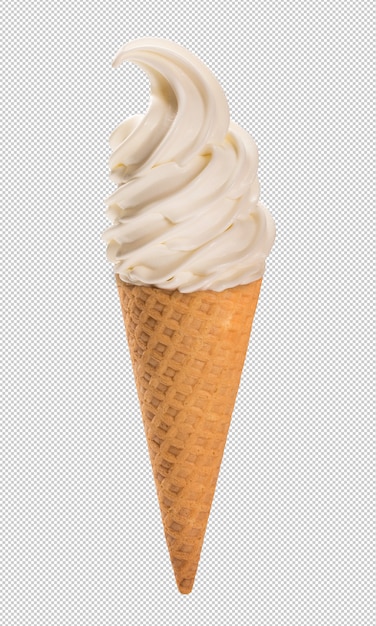 Download Premium PSD | Vanilla ice cream in the crunchy cone