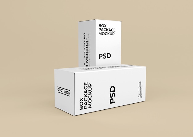 Download Premium PSD | Vertical box mockup design for product packaging