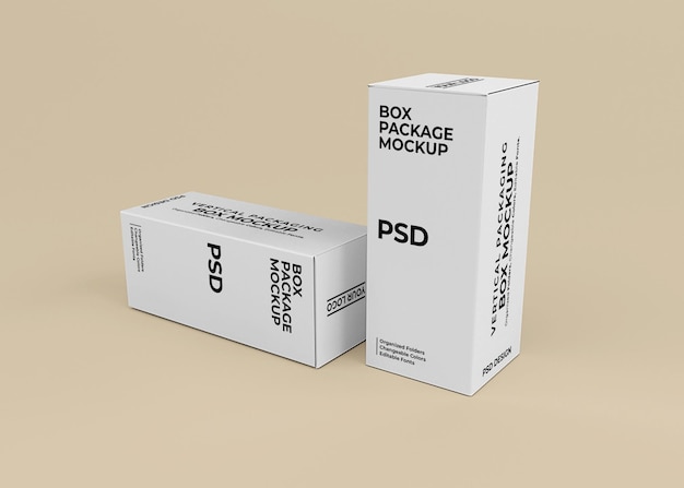 Download Premium PSD | Vertical box mockup design for product packaging