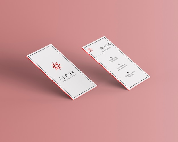 Download Vertical business card mockup PSD file | Premium Download