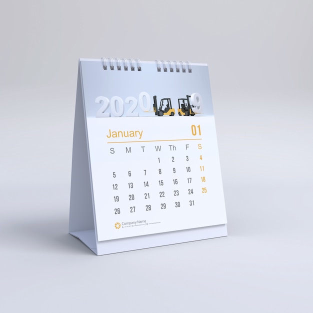 Vertical calendar mockup Premium Psd