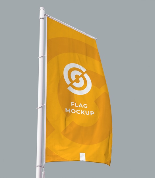 Download Vertical flag mockup | Premium PSD File