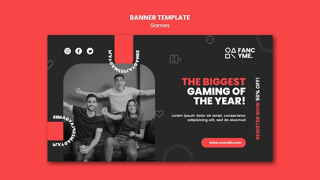 Free Psd Video Games Banner Template