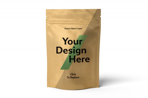 Download Premium PSD | View of a craft foil bag mockup