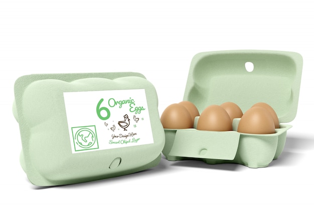 Download View of a egg carton packaging design mockup | Premium PSD File