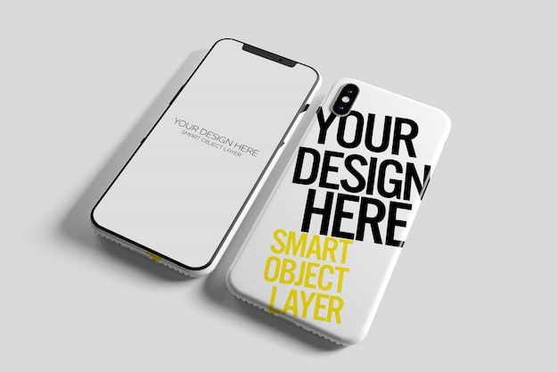 Download View of a smartphone case mockup | Premium PSD File