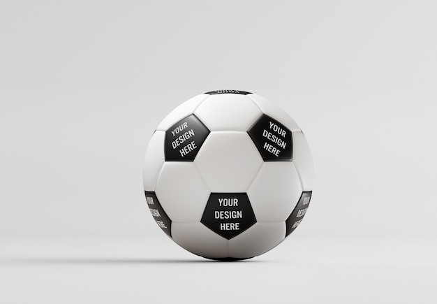 View of a soccer ball mockup PSD file | Premium Download