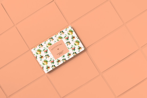 Vintage Fruits Business Card Template Mockup Psd File Free