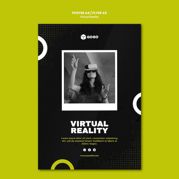 Free PSD | Virtual reality poster template