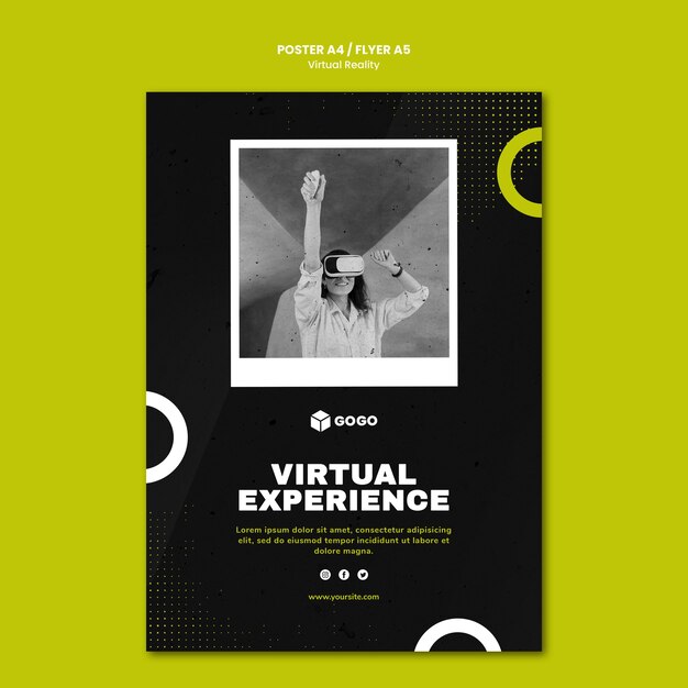 Free PSD | Virtual reality poster template