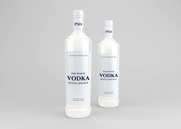 Premium PSD | Vodka alcohol bottle label mockup